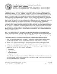 N.C. DMA: Hospital Admitting Agreement/Formal Arrangement