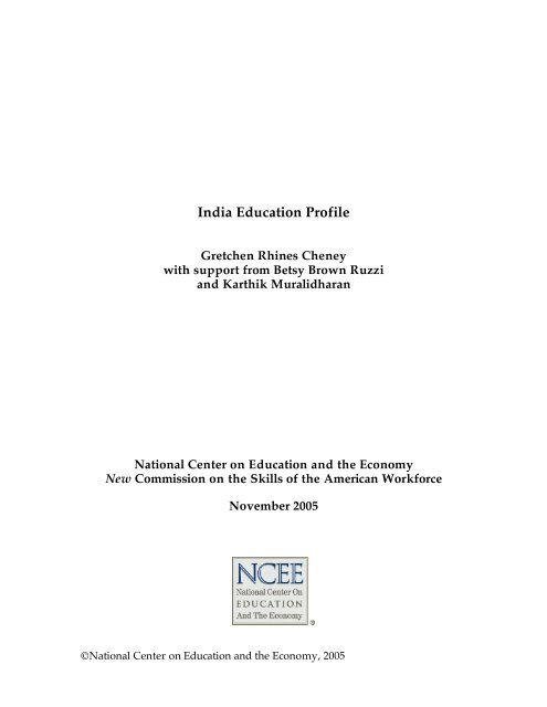 India Education Report (2005) - NCEE