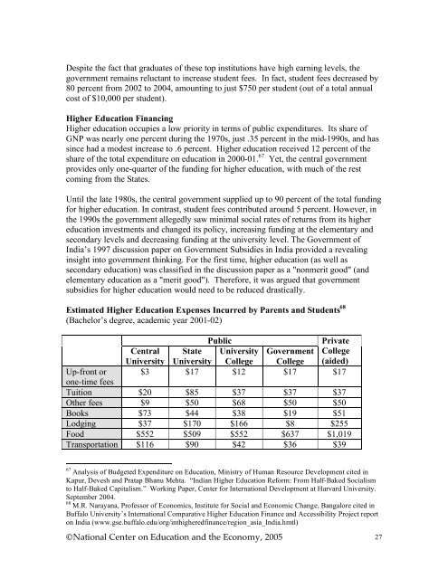 India Education Report (2005) - NCEE