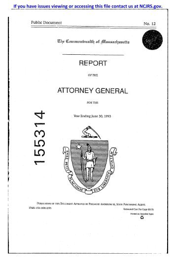 report attorney general - National Criminal Justice Reference Service