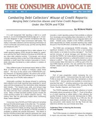 Combating Debt Collectors' Misuse of Credit Reports - National ...