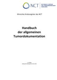 Handbuch der allgemeinen Tumordokumentation - NCT
