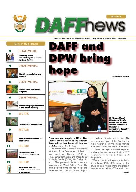 DAFF - Department of Agriculture, Forestry and Fisheries