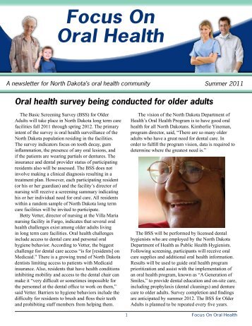 Summer 2011 - North Dakota Department of Health