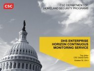 dhs enterprise horizon continuous monitoring service