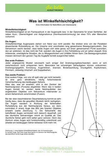 Was ist Winkelfehlsichtigkeit - Die Brille