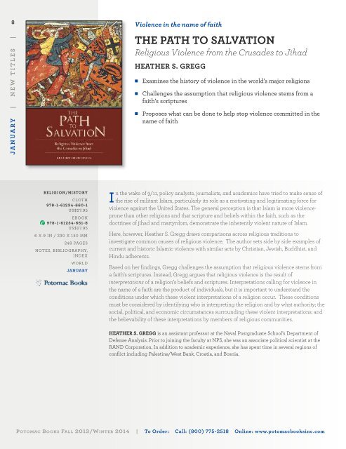 Order Form Potomac Books Fall 2013/Winter 2014 - University of ...
