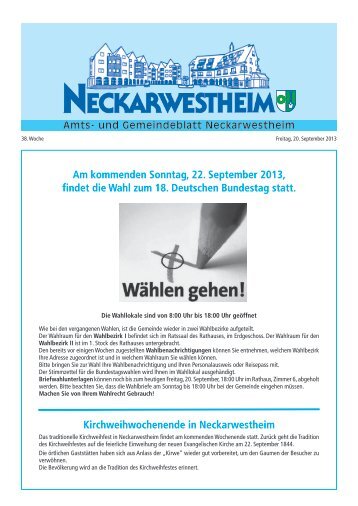 Kalenderwoche 38 (erschienen am 20.09.2013) - Gemeinde ...