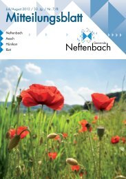 Mitteilungsblatt - Gemeinde Neftenbach