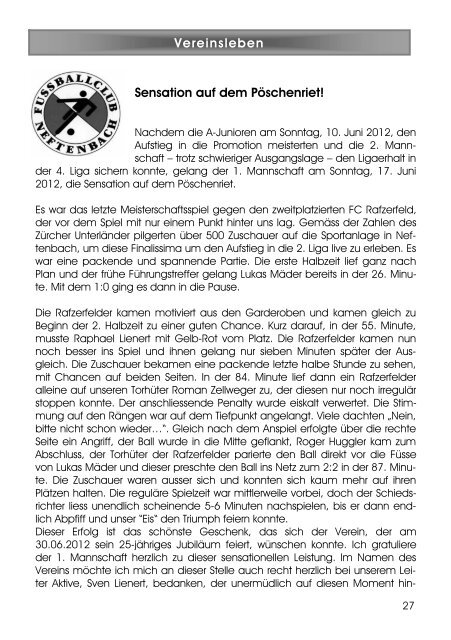 Mitteilungsblatt - Gemeinde Neftenbach