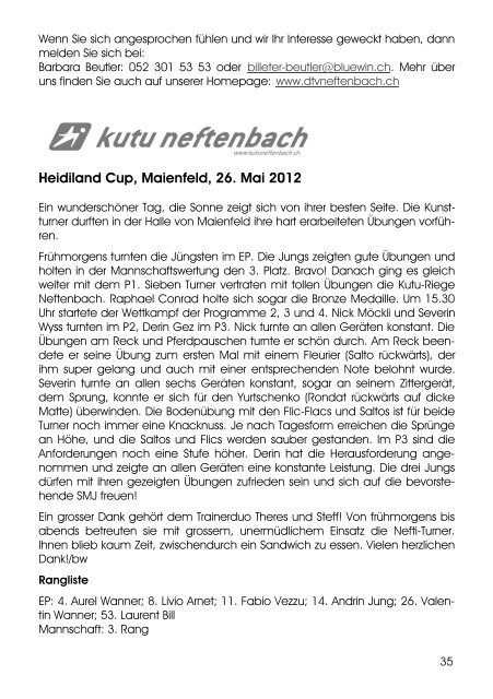 Mitteilungsblatt - Gemeinde Neftenbach