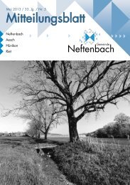 Mitteilungsblatt - Gemeinde Neftenbach