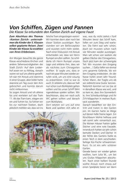 Ausgabe 25 – Juli 2013 - Neftenbach