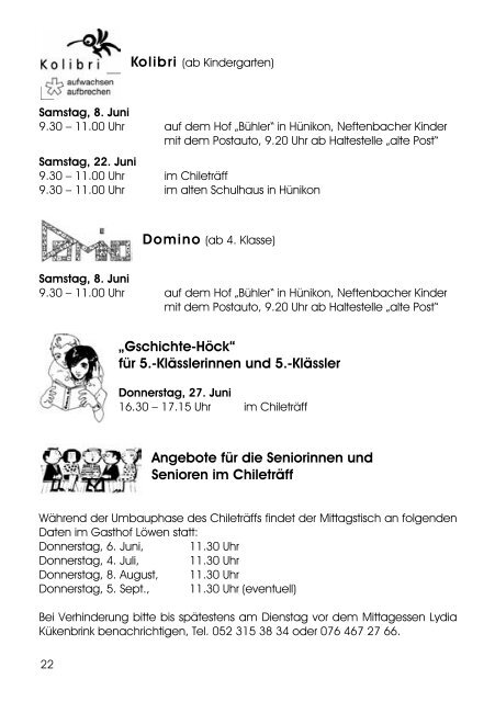 Mitteilungsblatt - Gemeinde Neftenbach