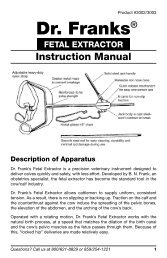 Dr. Franks Fetal Extractor Instruction Manual - Neogen Corporation