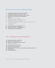 Konzernrechnung der Nestlé-Gruppe 137. Jahresbericht der Nestlé ...