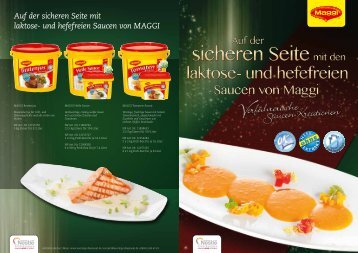 Auf der sicheren Seite mit laktose- und hefefreien Saucen von MAGGI