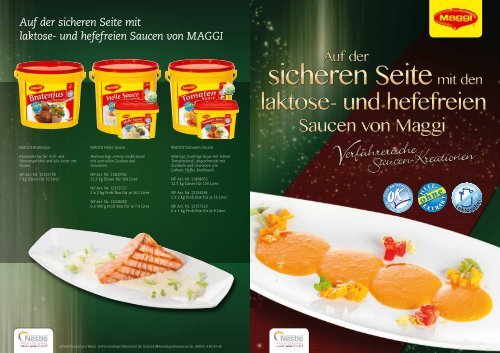 Auf der sicheren Seite mit laktose- und hefefreien Saucen von MAGGI