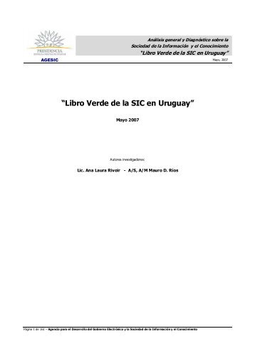 Libro Verde Uruguay - Centros de Desarrollo Regional