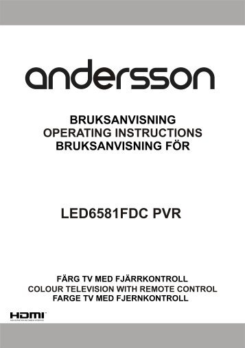 Andersson LED6581FDC PVR - NetOnNet