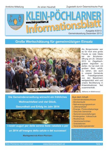 Gemeindezeitung Dezember 2013 - NetTeam Internet