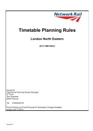 London North Eastern Region Rules Of The Plan 04 - Network Rail