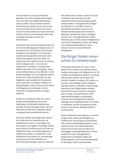 EU-Kommission will Bürgerrechte stärken - Netzwerk Europäische ...