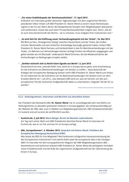 Jahresbericht 2012/13 - Netzwerk Europäische Bewegung ...