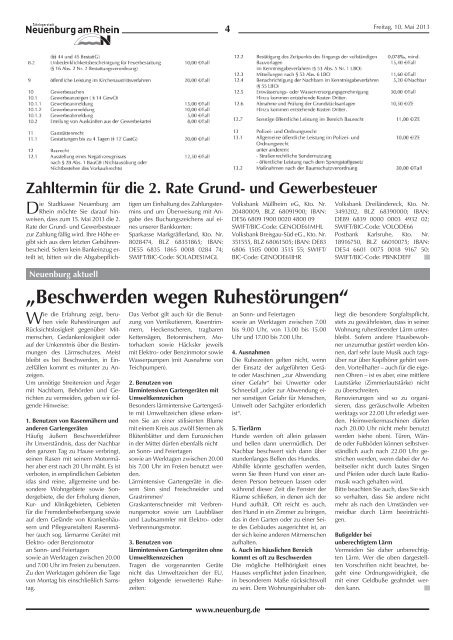 Stadtzeitung KW 19 - Stadt Neuenburg am Rhein