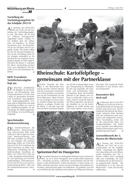 Stadtzeitung KW 23 - Stadt Neuenburg am Rhein