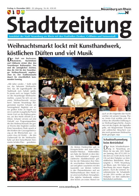 Stadtzeitung KW 49 - Stadt Neuenburg am Rhein