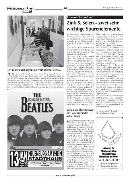 Stadtzeitung KW 49 - Stadt Neuenburg am Rhein