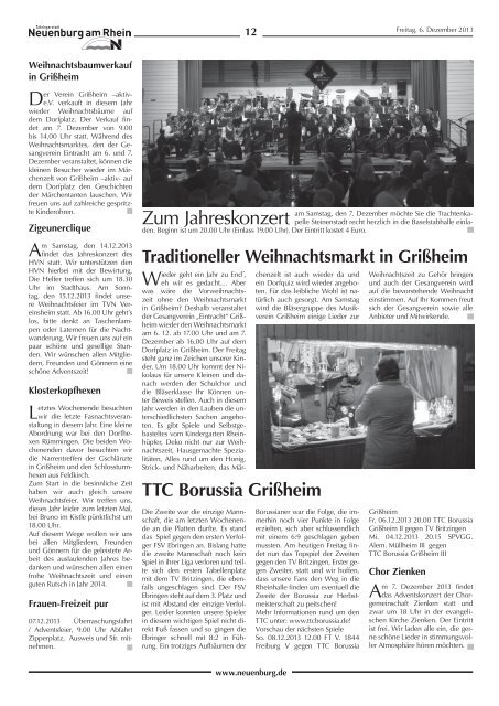 Stadtzeitung KW 49 - Stadt Neuenburg am Rhein