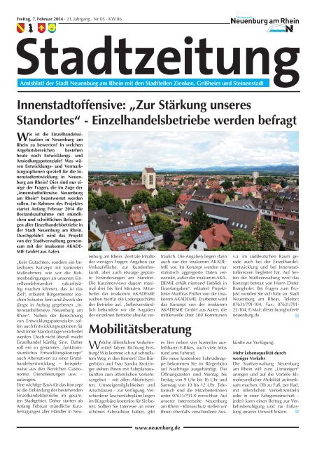 Stadtzeitung KW 6 - Stadt Neuenburg am Rhein