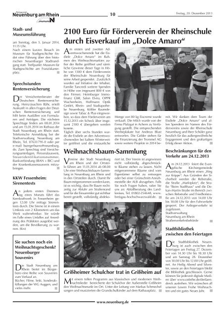 Stadtzeitung KW 51 - Stadt Neuenburg am Rhein