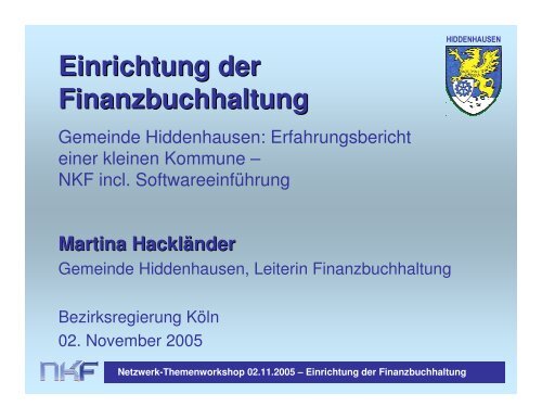 Erfahrungsbericht einer kleinen Kommune - Neues Kommunales ...