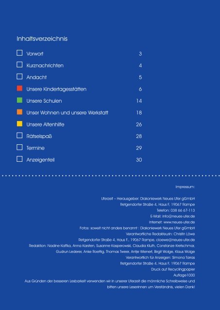 Ausgabe 79/ Mai 2013 - Diakoniewerk Neues Ufer