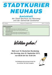 STADTKURIER NEUHAUS Wählen gehen! - Neuhaus am Rennweg