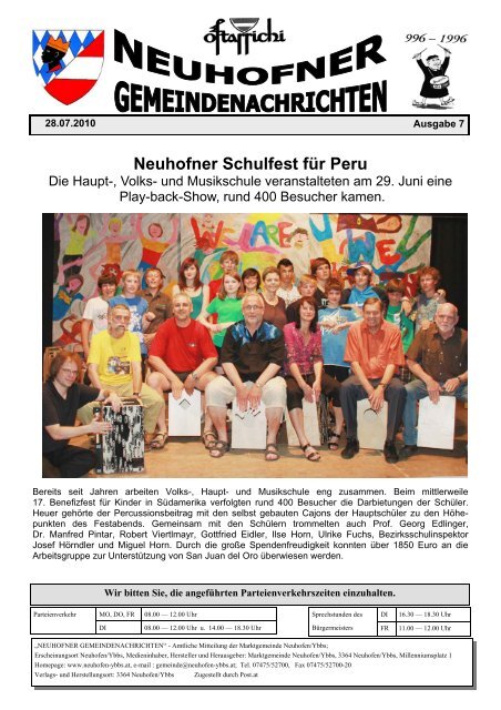Im Herzen des Mostviertels liegt die Marktgemeinde Neuhofen/Ybbs mit ihren Verkehrsnetz veranlasst immer mehr junge Menschen in der Neuhofen/Ybbs 8 Gewerbeobjekte in 3364 Neuhofen an der Ybbs zu