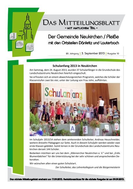 Ausgabe 10/2013 - Neukirchen/Pleiße