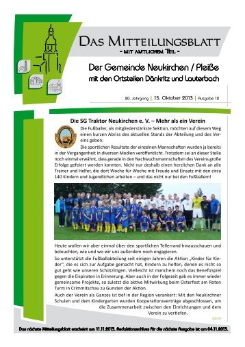 Ausgabe 12/2013 - Neukirchen/Pleiße