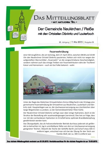 Ausgabe 05/2013 - Gemeinde Neukirchen/Pleiße