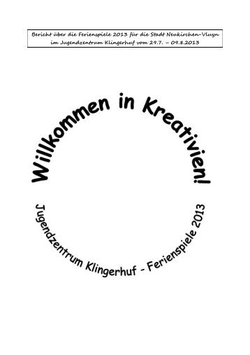 Bericht des Jugendzentrums Klingerhuf - in Neukirchen Vluyn