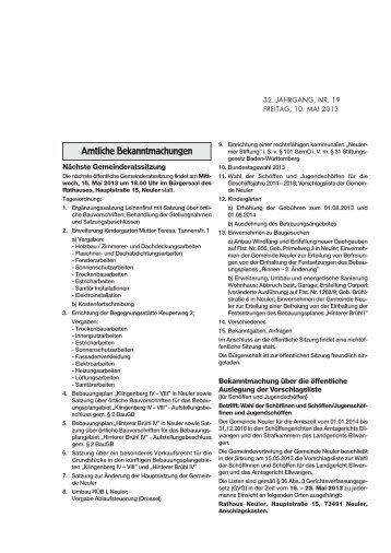 Amtsblatt KW 19 - Neuler