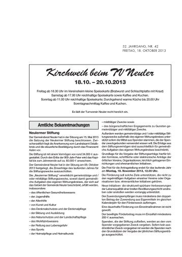 Amtsblatt KW 42 - Neuler