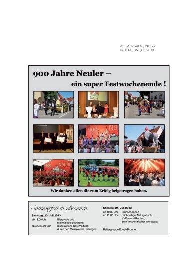 Amtsblatt KW 29 - Neuler