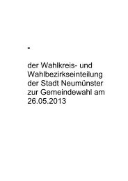 Übersichtsliste mit Straßenzuordnung als PDF - Stadt Neumünster