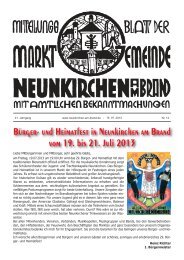 und Heimatfest in Neunkirchen am Brand vom 19. bis 21. Juli 2013