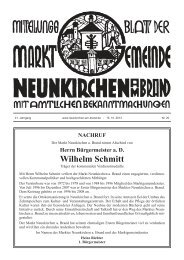 Herrn Bürgermeister a. D. Wilhelm Schmitt - Neunkirchen am Brand