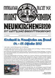 Kirchweih in Neunkirchen am Brand 04. – 07. Oktober 2013